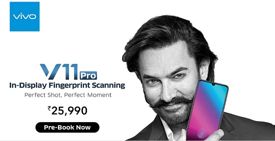 India Desire : Vivo V11 Pro Amazon PreOrder/Prebooking Price @Rs 25990 : HDFC Bank Offer, Specifications & Buy Online India